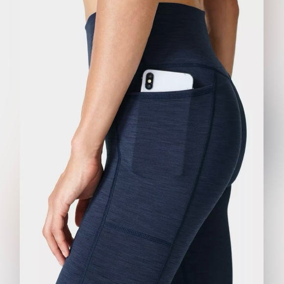 Sweaty Betty Super Sculpt Yoga Leggings Navy Blue 7/8 Length Size Small - Picture 11 of 11